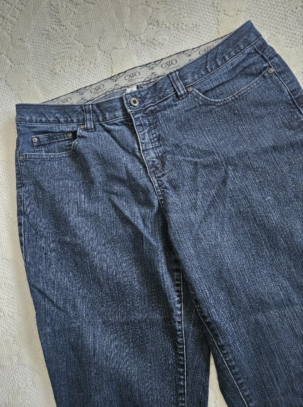 Cato Women's Dark Blue Wide Leg Jeans Size 16W